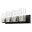 Livex Zurich 4 Light Large Vanity Sconce, Black/Nickel/Clear Seeded