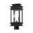 Livex Princeton 2 Light Outdoor Medium Post Lantern, Black/Chrome