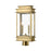 Livex Princeton 2 Light Outdoor Large Post Lantern, Brass/Chrome/Clear - 2017-01