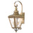 Livex Cambridge 2 Light Outdoor Wall Lantern, Brass/Clear Water - 2031-01