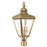 Livex Cambridge 3 Light Outdoor Post Top Lantern, Brass/Clear Water - 20433-01