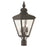 Livex Cambridge 3 Light Outdoor Post Top Lantern, Black/Clear Water - 20433-04