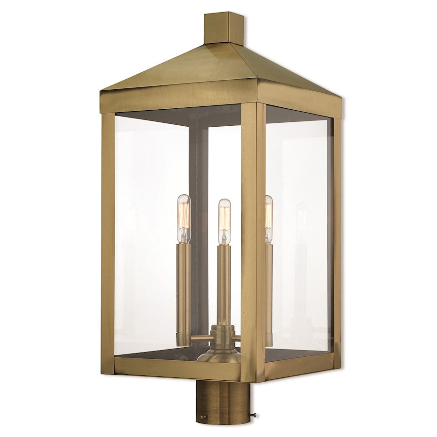 Livex Lighting Nyack 3 Light Outdoor Post Top Lantern