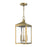 Livex Nyack 3 Light Outdoor Pendant Lantern, Antique Brass/Clear - 20593-01