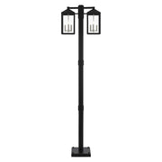 Livex Nyack 6 Light Outdoor Post Light, Black/Nickel Cluster/Clear - 20599-04