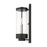 Livex Hillcrest Outdoor Wall Lantern, Textured Black/Clear