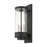 Livex Hillcrest Outdoor Wall Lantern, Textured Black/Clear