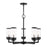 Livex Hillcrest 5 Light Outdoor Chandelier, Textured Black/Clear - 20725-14