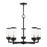 Livex Hillcrest 5 Light Outdoor Chandelier, Textured Black/Clear