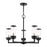 Livex Hillcrest 5 Light Outdoor Chandelier, Textured Black/Clear