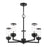 Livex Hillcrest 5 Light Outdoor Chandelier, Textured Black/Clear