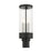 Livex Hillcrest 3 Light Outdoor Post Lantern, Textured Black/Clear