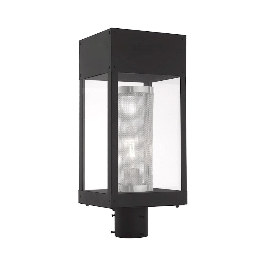 Livex Lighting Franklin 1 Light Outdoor Post Top Lantern, Black