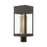 Livex Franklin 1 Light Outdoor Post Lantern, BZ/Gold Cylinder - 20763-07