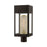 Livex Franklin 1 Light Outdoor Post Lantern, Bronze/Gold Cylinder