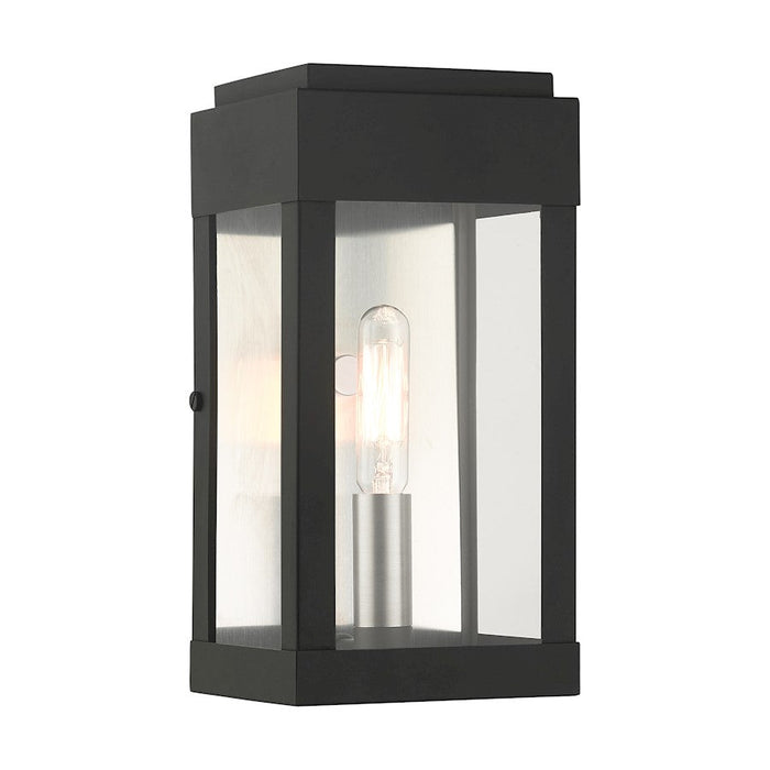 Livex York 1 Light Outdoor ADA Wall Lantern, Black - 21231-04