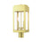 Livex York 2 Light Outdoor Post Top Lantern, Satin Brass - 21236-12