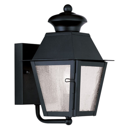 Livex Lighting Mansfield Outdoor Wall Lantern, Black