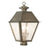 Livex Mansfield 3 Light Outdoor Post Top Lantern, Pewter/Seeded - 2169-29