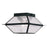 Livex Mansfield 2 Light Outdoor Ceiling Mount, Black - 2175-04