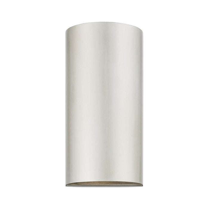 Livex Bond 1 Light Outdoor/Indoor ADA Medium Sconce, Brushed Nickel - 22062-91