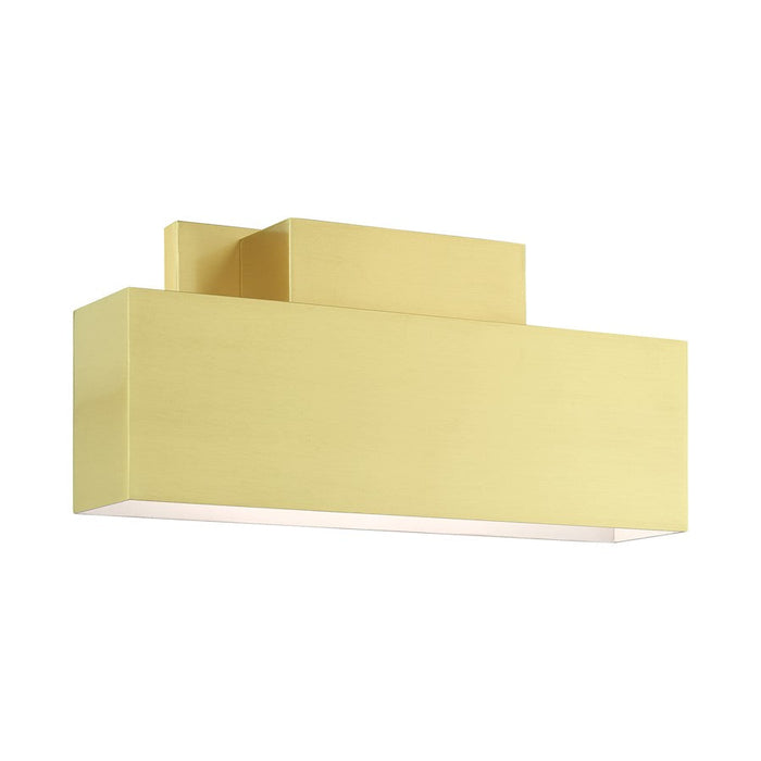 Livex Lynx 2 Light Outdoor ADA Wall Sconce, Satin Brass - 22424-12