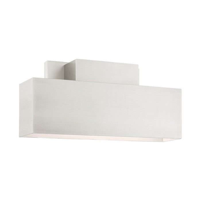 Livex Lynx 2 Light Outdoor ADA Wall Sconce, Brushed Nickel - 22424-91