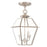 Livex Westover 2 Light Outdoor Pendant Lantern , Nickel/Clear Beveled - 2285-91