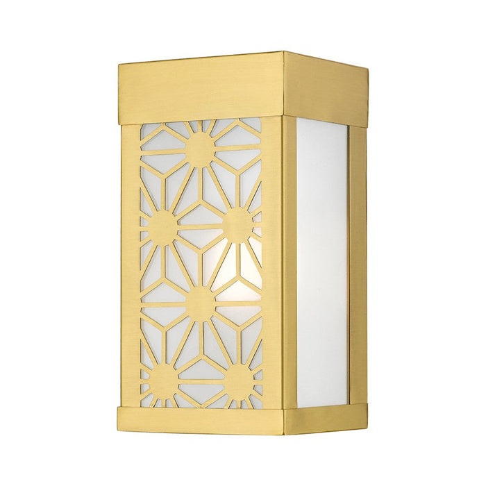 Livex Berkeley 1 Light Outdoor ADA Small Sconce, Gold/Clear - 24321-32