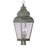 Livex Exeter 3 Light Outdoor Post Top Lantern, Pewter/Clear Water - 2606-29