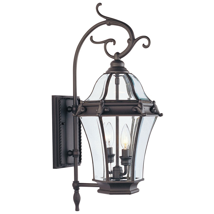 Livex Lighting Fleur de Lis Outdoor Wall Lantern, Bronze