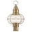 Livex Newburyport 1 Light 19" Outdoor Post Top Lantern, Antique Brass - 27005-01