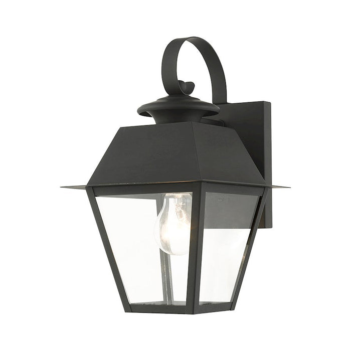 Livex Mansfield 1 Light Outdoor Wall Lantern, Black - 27212-04