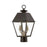 Livex Wentworth 2 Light Outdoor Med Post Lantern, Bronze/Brass/Clear - 27216-07