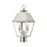 Livex Wentworth 2 Light Outdoor Medium Post Lantern, Nickel/Clear - 27216-91