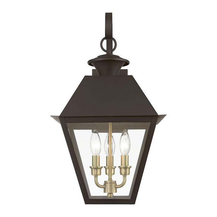 Livex Wentworth 3 Light Outdoor Large Wall Lantern