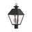 Livex Mansfield 3 Light Outdoor Post Top Lantern, Black - 27219-04