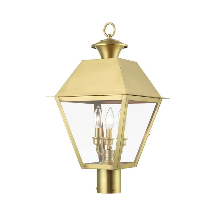 Livex Wentworth 3 Light Outdoor Large Post Lantern, Natural BS - 27219-08