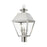 Livex Wentworth 3 Light Outdoor Large Post Lantern, Nickel/Clear - 27219-91