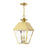 Livex Wentworth 3 Light Outdoor Large Pendant Lantern, Brass/Clear - 27220-08