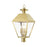 Livex Wentworth 4 Light Outdoor Extra Large Post Lantern, Brass/Clear - 27223-08