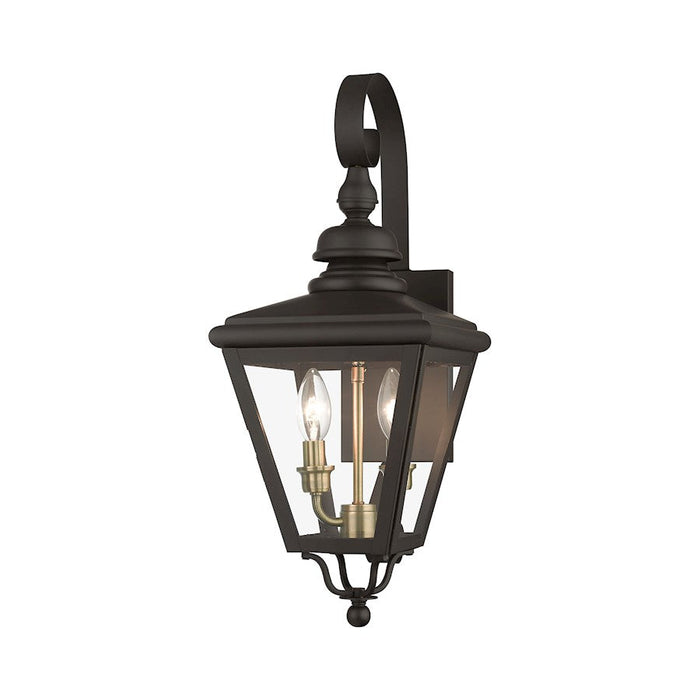 Livex Adams 2 Light Outdoor Medium Wall Lantern