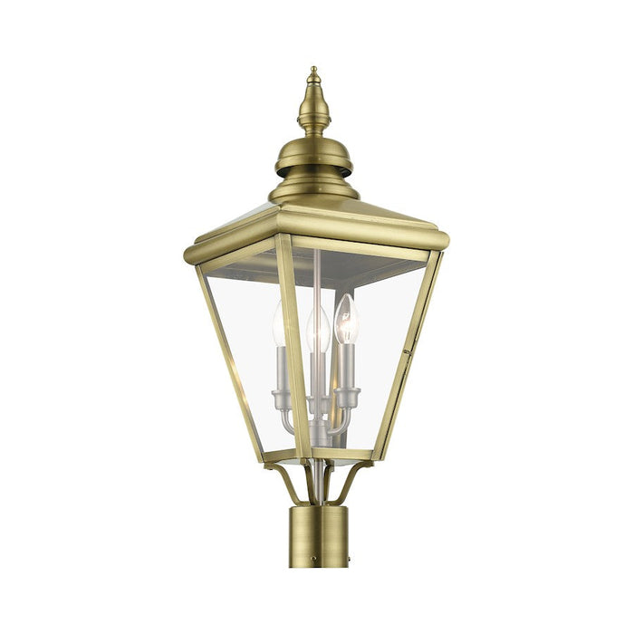 Livex Adams 3 Lt Outdoor Large Post Top Lantern