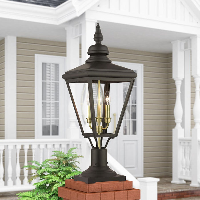 Livex Adams 3 Lt Outdoor Large Post Top Lantern