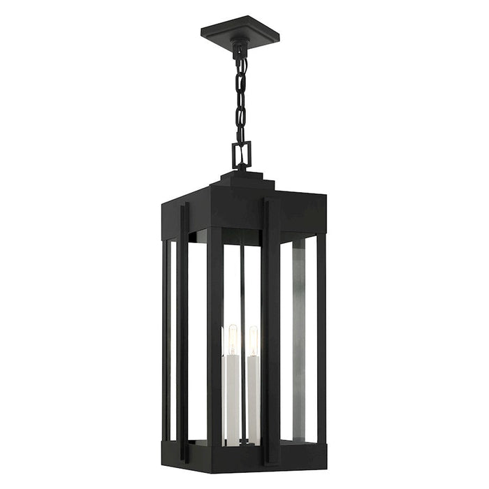 Livex Lexington 4 Light Outdoor Pendant Lantern, Black - 27720-04