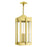 Livex Lexington 4 Light Outdoor Pendant Lantern, Natural Brass - 27720-08