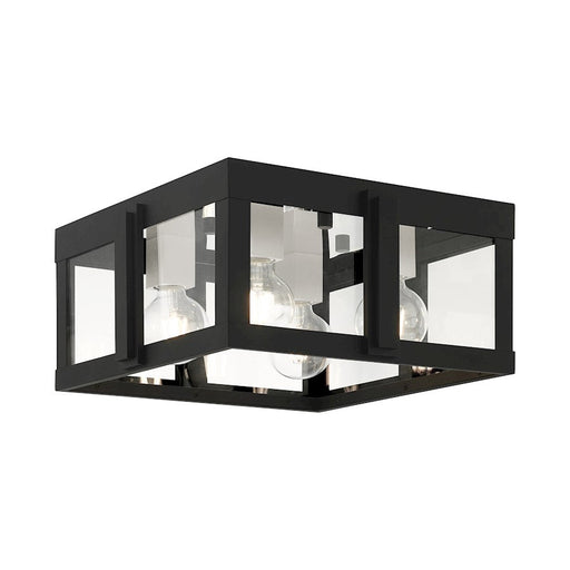 Livex Lexington 4 Light Outdoor Flush Mount, Black - 27723-04