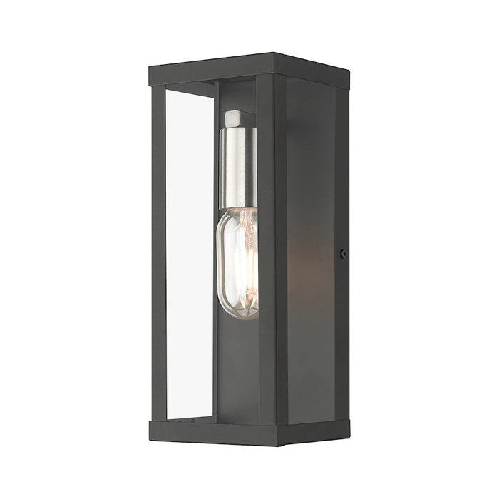 Livex Gaffney 1 Lt Outdoor ADA Medium Wall Lantern, Black/NK - 28032-04