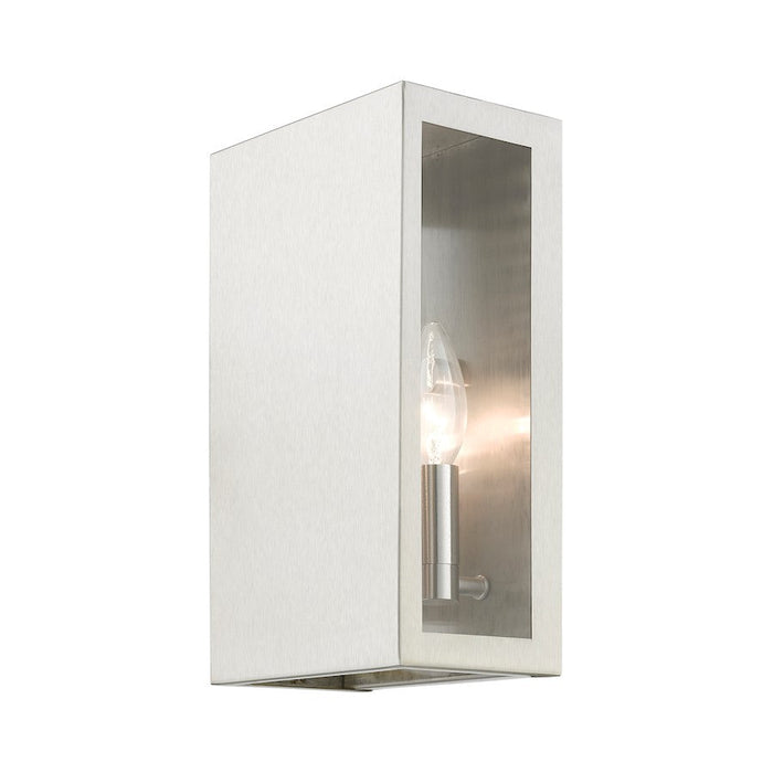 Livex Winfield 2 Light Outdoor ADA Medium Sconce, Brushed NK - 29122-91