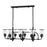 Livex Lawrenceville 8 Light Chandelier, Black/Hand Blown Clear Seeded - 40028-04